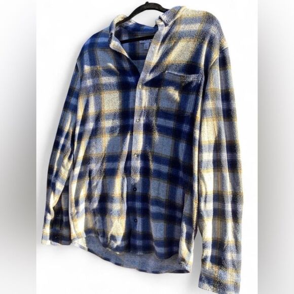 The Rail Blue,Grey and Brown Plaid button down - Picture 5 of 7